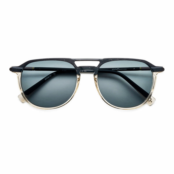 Etnia Barcelona - Tulsa - BKBE - Carbon Black / Crystal / Polarized-Grey Tinted Lenses - Aviator - Plastic - Polarized - Sunglasses
