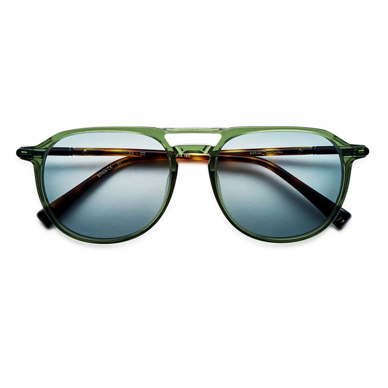 Etnia Barcelona - Tulsa - GR - Green / Dark Tort / Polarized-Grey Tinted Lenses - Aviator - Plastic - Polarized - Sunglasses