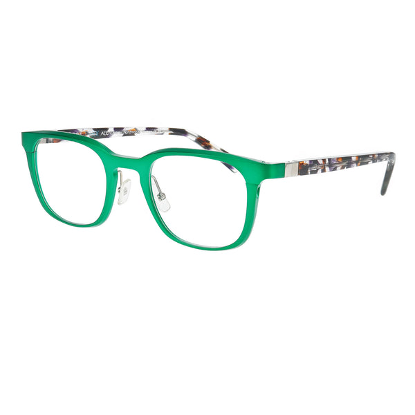 Face A Face - Alium Torx 1 - 9033 - Green / Dark Crystal Tort - Rectangle - Aluminum - Metal - Zyl - Acetate - Eyeglasses