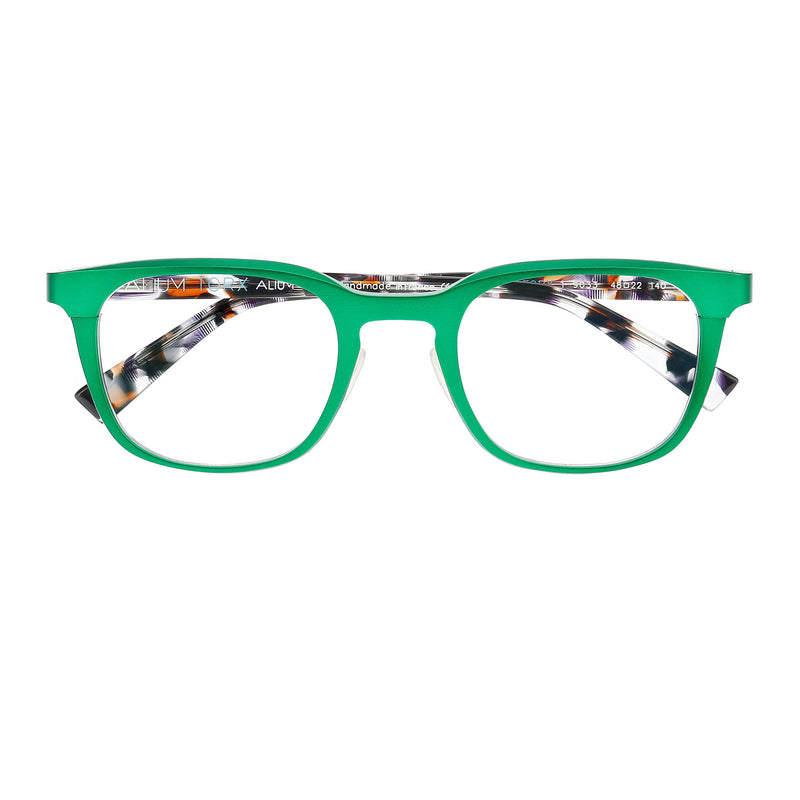 Face A Face - Alium Torx 1 - 9033 - Green / Dark Crystal Tort - Rectangle - Aluminum - Metal - Zyl - Acetate - Eyeglasses