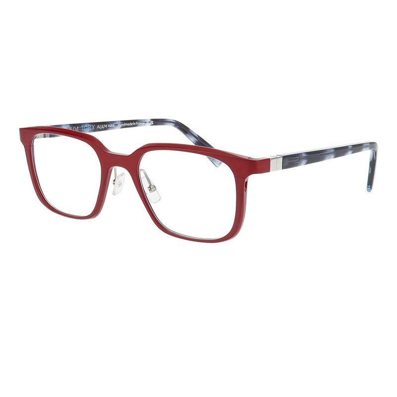 Face A Face - Alium Torx 2 - 0028 - Red / Blue Smoke - Rectangle - Aluminum - Metal - Zyl - Acetate - Eyeglasses