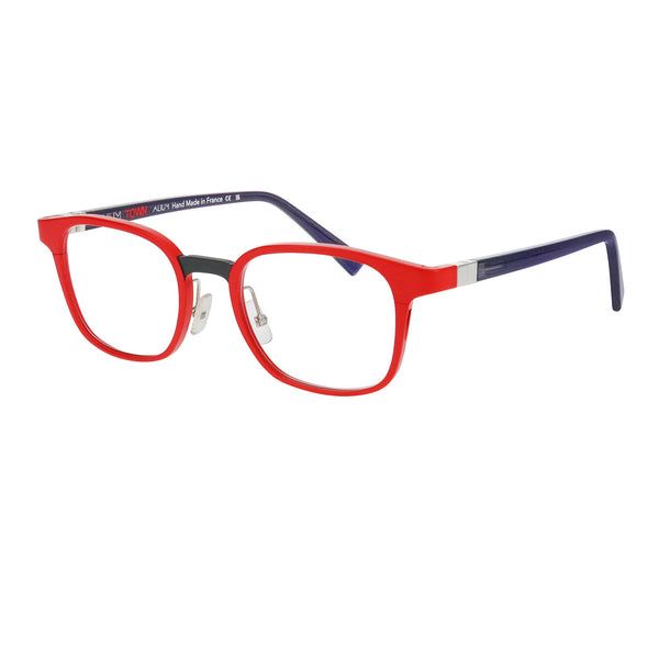 Face A Face - Alium Town 1 - 9131 - Red / Black / Navy - Rectangle - Aluminum - Aluminium - Eyeglasses