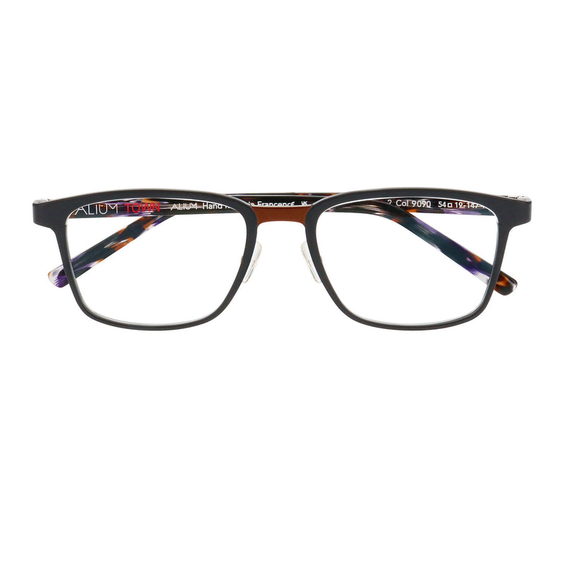 Face A Face - Alium Town 2 - 9090 - Black / Bronze / Multi - Metal - Aluminum - Aluminium - Rectangle - Eyeglasses