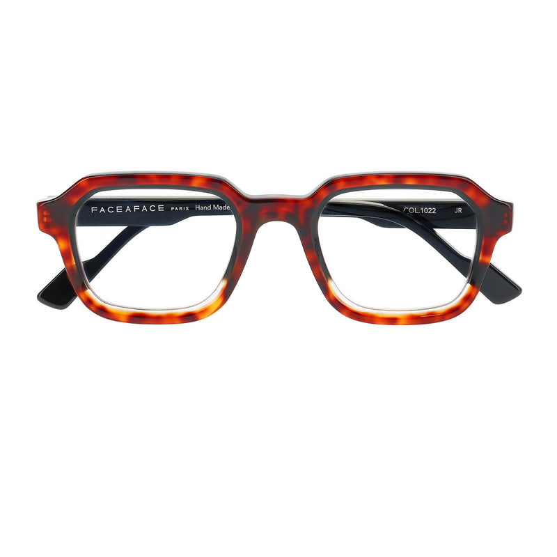 Face A Face - Barry 1 - 1022 - Havana / Black - Rectangle - Acetate - Plastic - Eyeglasses