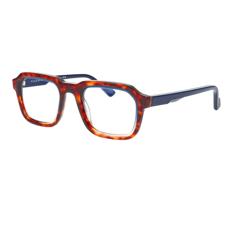 Face A Face - Barry 2 - 1022 - Havana / Navy - Rectangle - Acetate - Plastic - Eyeglasses