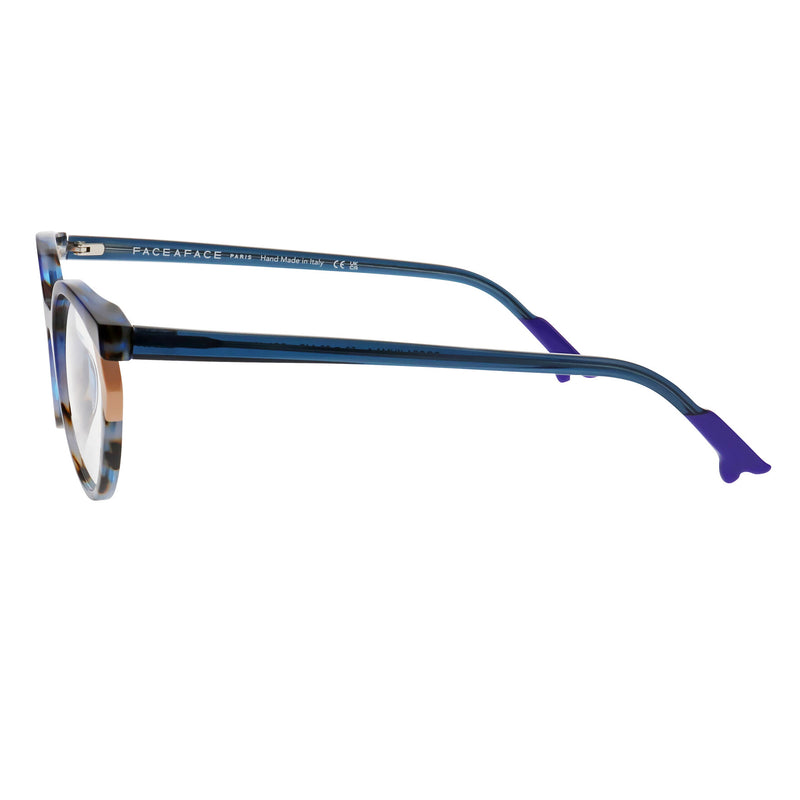 Face A Face - Bocca Kuma 1 - 6591 - Blue Havana / Pale Pink - Rounded Cat-eye - Cat-eye - Plastic - Acetate - Eyeglasses