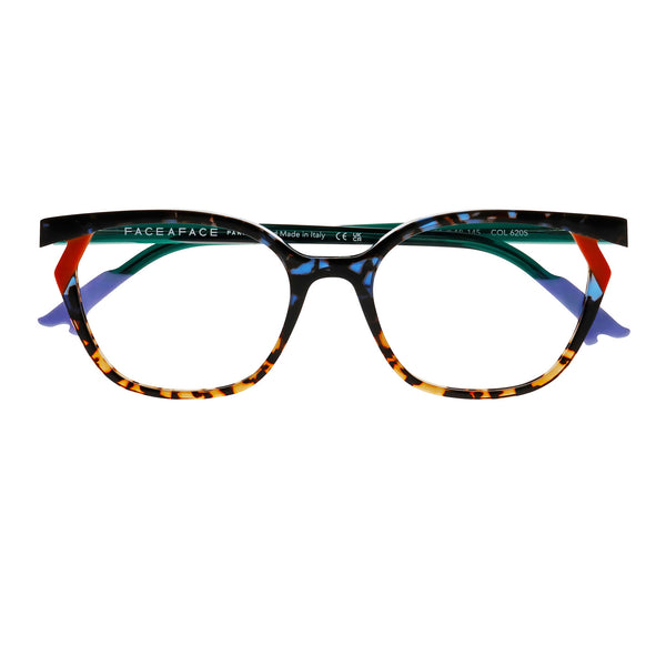 Face A Face - Bocca Kuma 3 - 6205 - Blue-Tort / Havana / Orange - Rectangle - Cat-eye - Plastic - Acetate - Eyeglasses