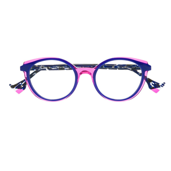 Face A Face - Bocca Naoko 1 - 3137 - Blue / Purple - Round - Plastic - Acetate - Eyeglasses