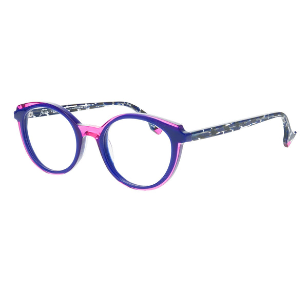 Face A Face - Bocca Naoko 1 - 3137 - Blue / Purple - Round - Plastic - Acetate - Eyeglasses