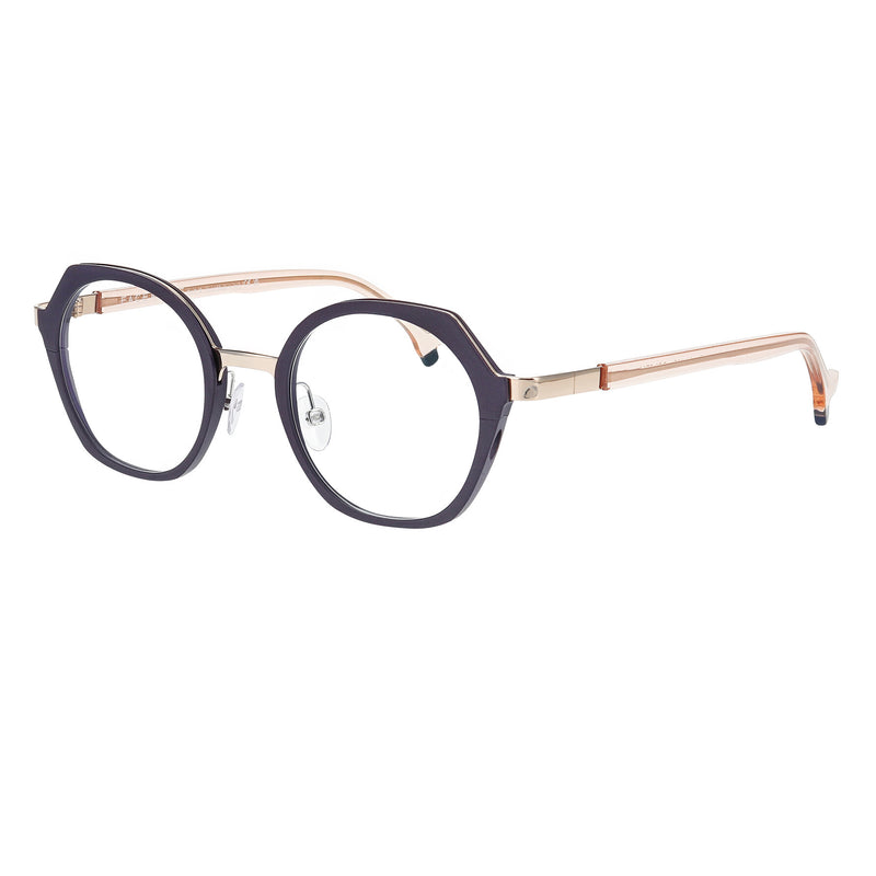 Face A Face - Bocca Sydney 1 - 9711 - Berry / Gold - Titanium - Metal - Rounded - Eyeglasses