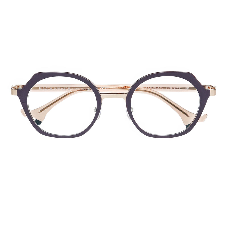 Face A Face - Bocca Sydney 1 - 9711 - Berry / Gold - Titanium - Metal - Rounded - Eyeglasses