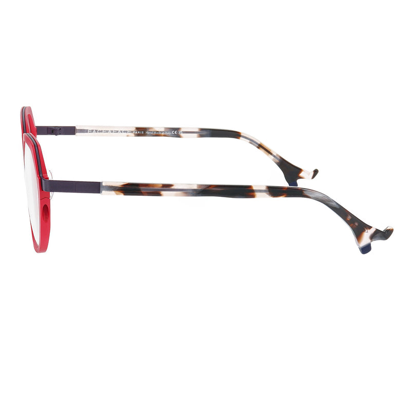 Face A Face - Bocca Sydney 2 - 9332 - Red / Black - Rounded - Rectangle - Metal - Titanium - Eyeglasses