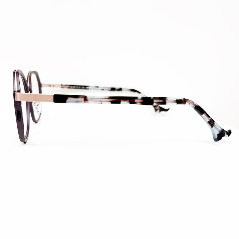 Face A Face - Bocca Sydney 2 - 9812 - Berry / Rose Gold - Rounded - Rectangle - Metal - Titanium - Eyeglasses