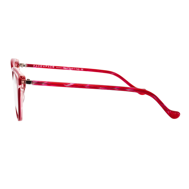 Face A Face - Bulle 2 - 3006 - Red / Pink / Crystal - Rounded Cat-eye - Plastic - Eyeglasses