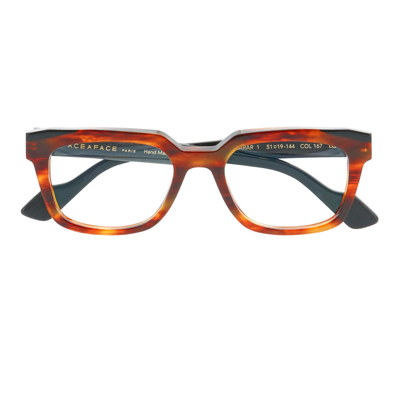 Face A Face - Carar 1 - 167 - Havana / Black - Rectangle - Acetate - Plastic - Eyeglasses