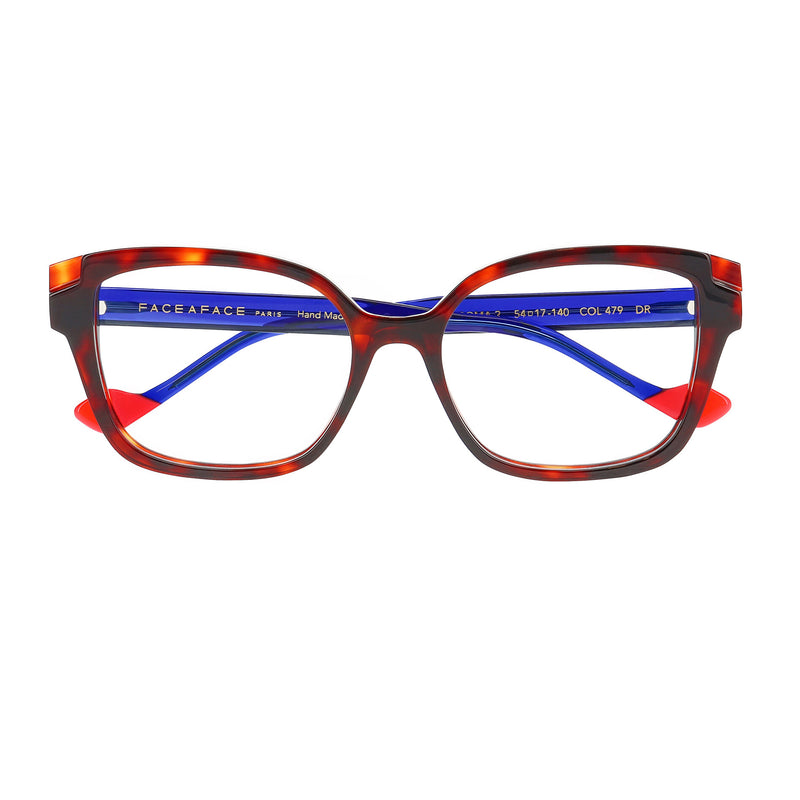 Face A Face - Chroma 2 - 479 - Havana / Blue - Rectangle - Plastic - Acetate - Eyeglasses