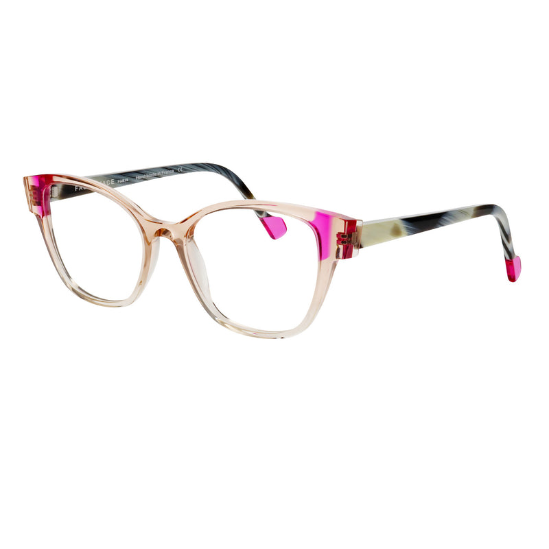 Face A Face - Eileen 3 - 8003 - Champagne / Pink - Rectangle - Cateye - Plastic - Acetate - Eyelgasses