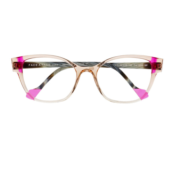 Face A Face - Eileen 3 - 8003 - Champagne / Pink - Rectangle - Cateye - Plastic - Acetate - Eyelgasses