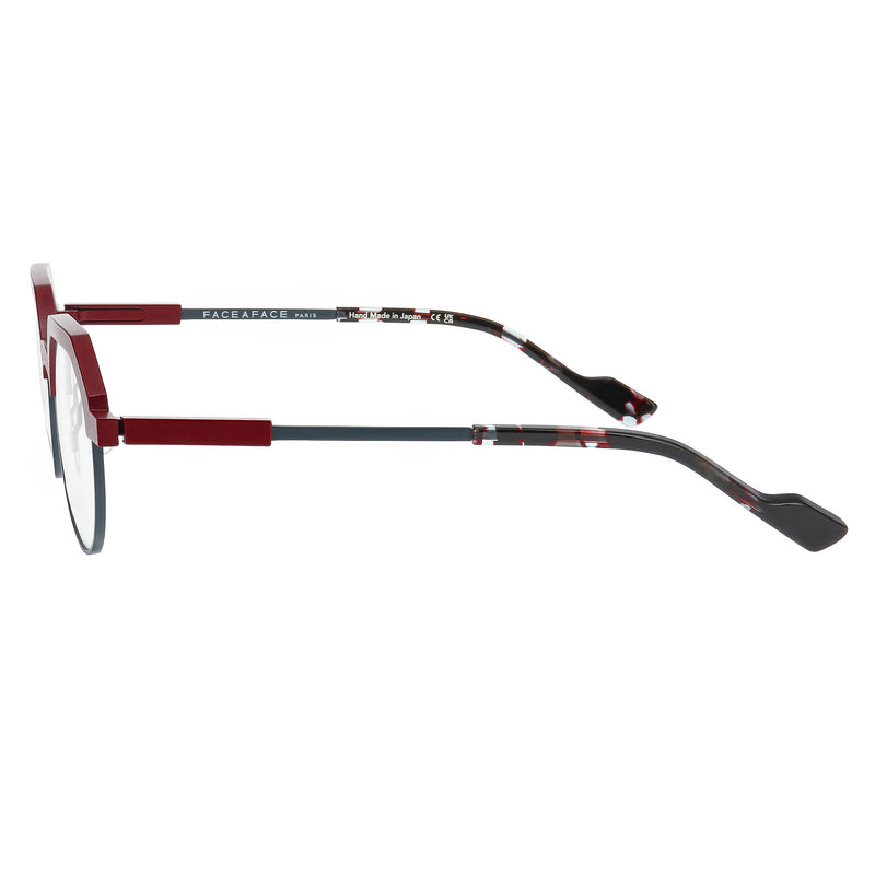 Face A Face - Factory 1 - 0028 - Burgundy / Gunmetal - Crown-Panto - Round - Metal - Titanium - Eyeglasses