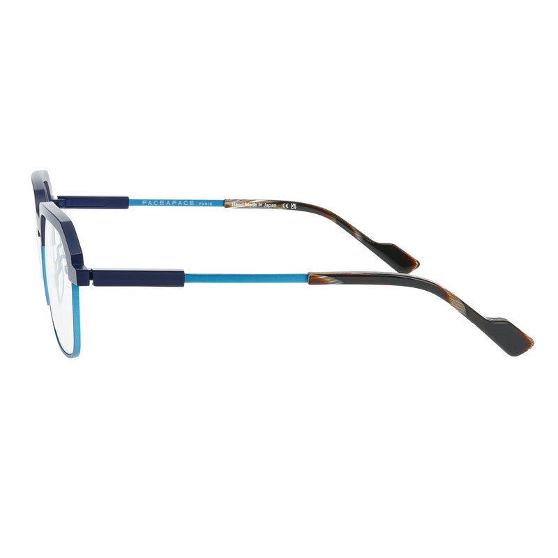 Face A Face - Factory 2 - 933 - Navy / Blue - Rectangle - Metal - Titanium - Eyeglasses