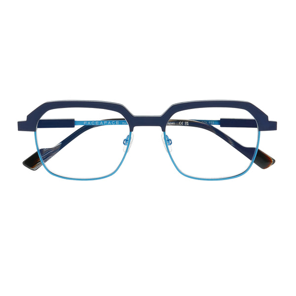 Face A Face - Factory 2 - 933 - Navy / Blue - Rectangle - Metal - Titanium - Eyeglasses
