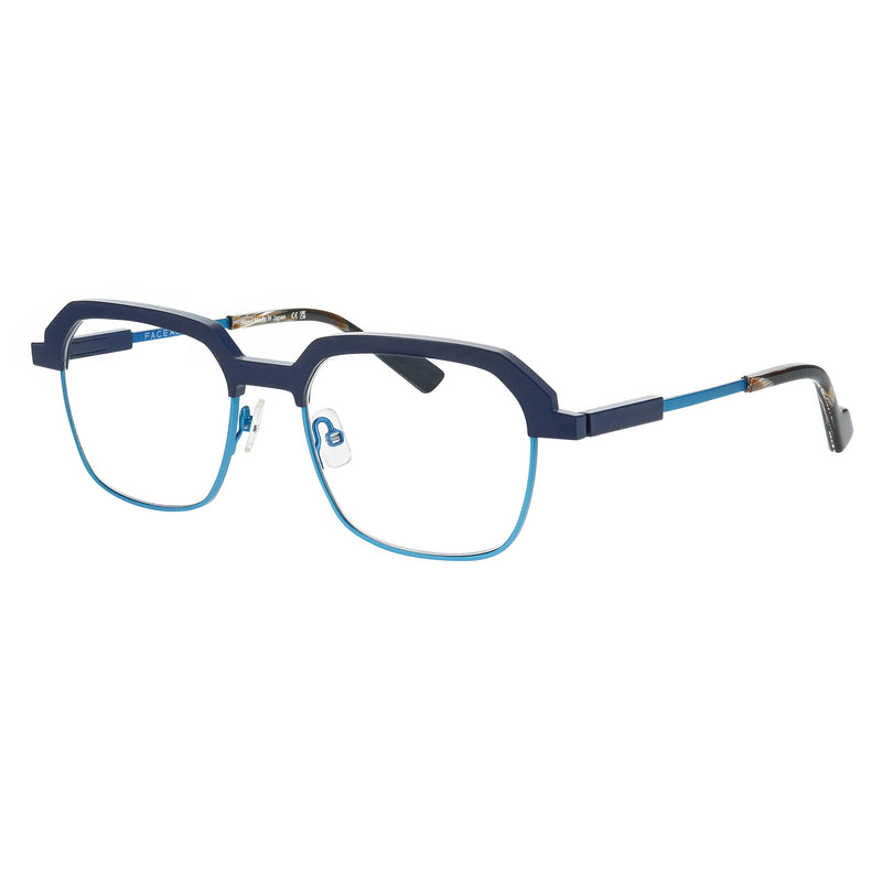 Face A Face - Factory 2 - 933 - Navy / Blue - Rectangle - Metal - Titanium - Eyeglasses