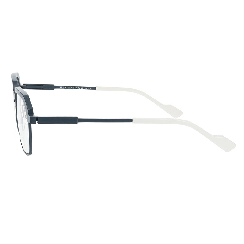 Face A Face - Factory 2 - 9652 - Gunmetal / White - Rectangle - Metal - Titanium - Eyeglasses