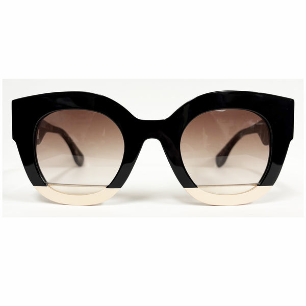 Face A Face - Fill 2 - 100 - Black / Beige / Havana / Blush Gradient Tinted Lenses - Rounded Rectangle - Rectangle - Acetate - Plastic - Gradient Tint - Sunglasses