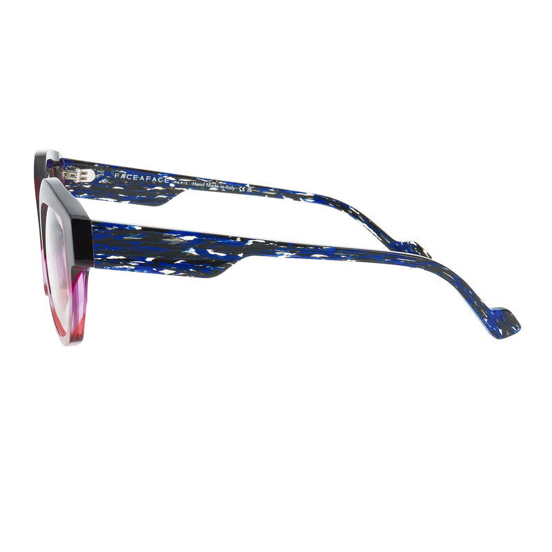 Face A Face - Framed 1 - 4595 - Ruby-Pink / Blue - Rounded Rectangle - Plastic - Acetate - Eyeglasses