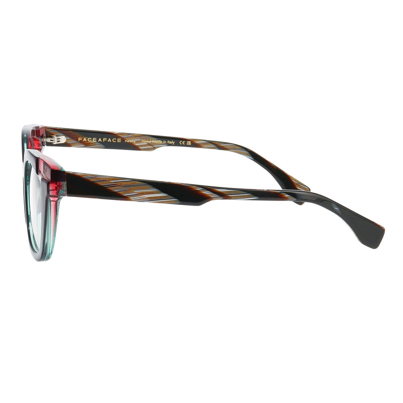 Face A Face - Friday 1 - 6201 - Crystal Grey / Pink / Horn - Rectangle - Acetate - Plastic - Eyeglasses