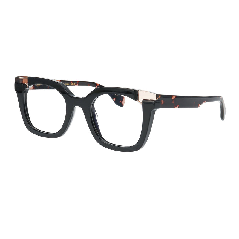 Face A Face - Friday 2 - 100 - Black / Crystal - Rectangle - Acetate - Plastic - Eyeglasses