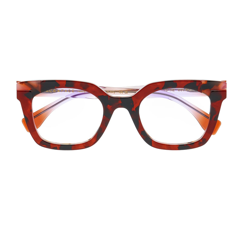 Face A Face - Friday 2 - 5121 - Dark Havana / Pink / Purple - Rectangle - Acetate - Plastic - Eyeglasses