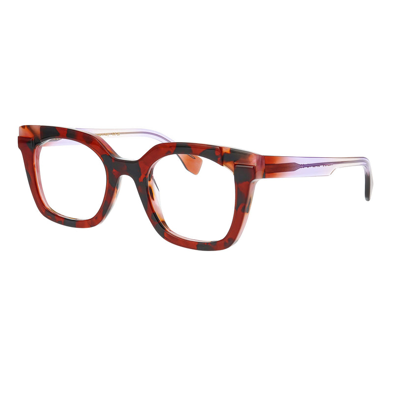 Face A Face - Friday 2 - 5121 - Dark Havana / Pink / Purple - Rectangle - Acetate - Plastic - Eyeglasses