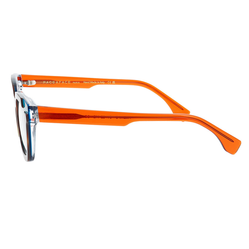 Face A Face - Friday 3 - 1865 - Havana / Teal / Burnt Orange - Rectangle - Plastic - Acetate - Eyeglasses