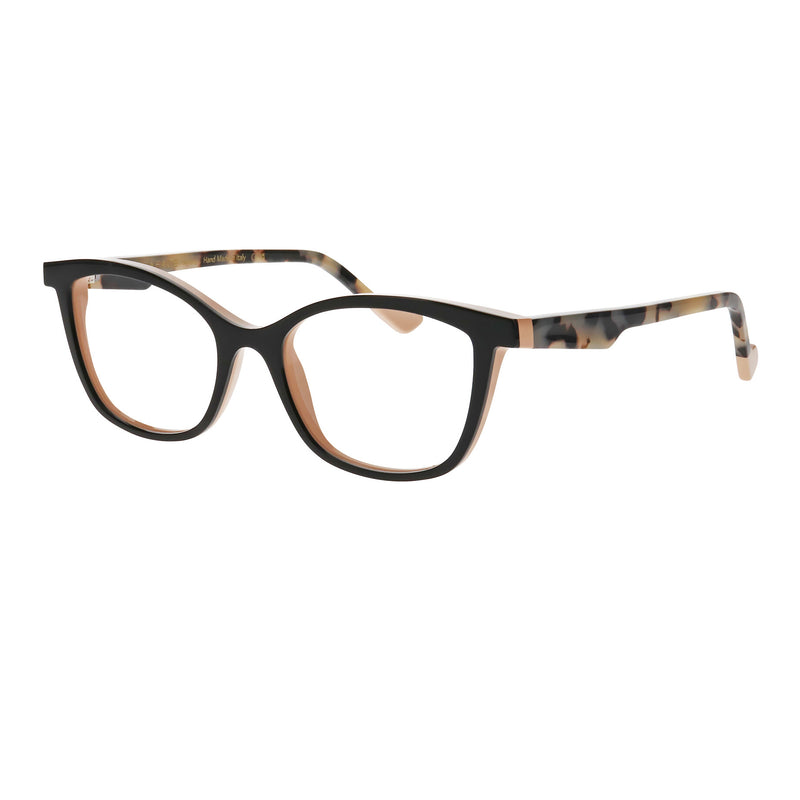 Face A Face - Hanna 1 - 1096 - Black / Safari - Cateye - Cat-eye - Rectangle - Plastic - Acetate - Eyeglasses