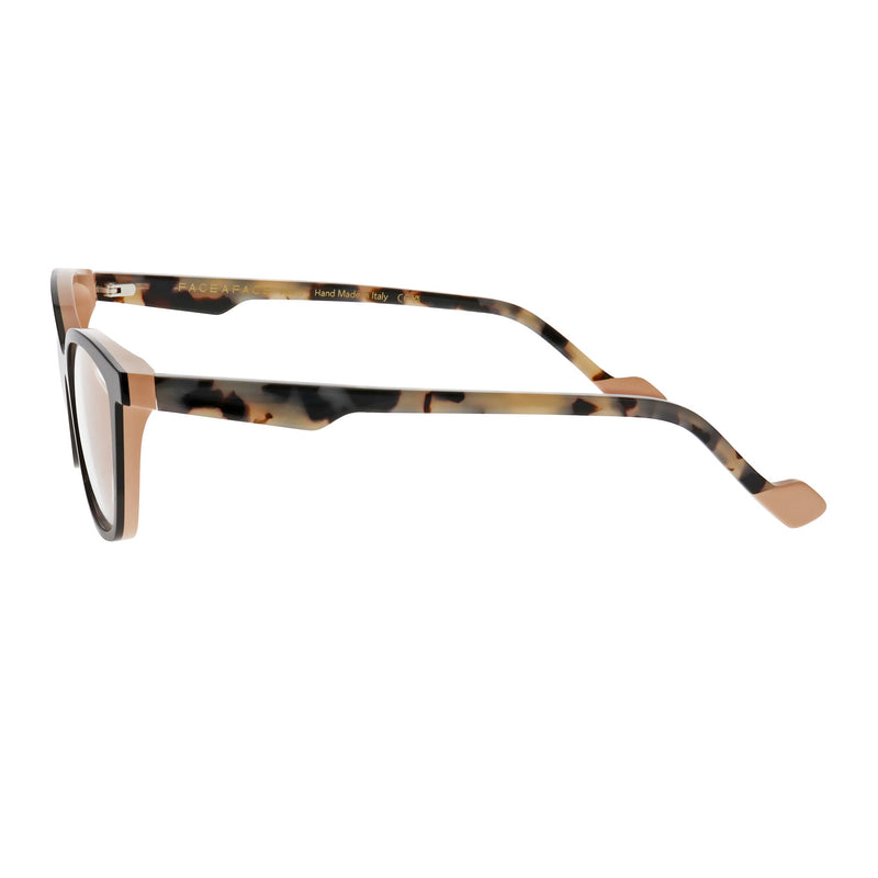 Face A Face - Hanna 1 - 1096 - Black / Safari - Cateye - Cat-eye - Rectangle - Plastic - Acetate - Eyeglasses