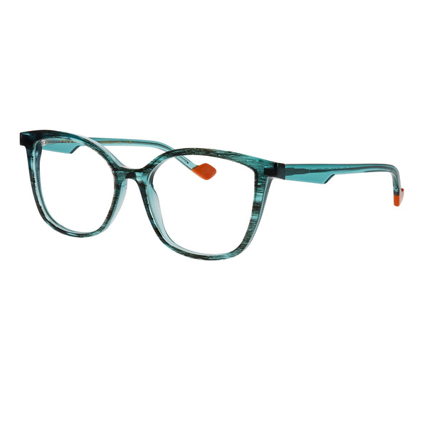 Face A Face - Hanna 3 - 0486 - Ocean Blue / Orange - Rectangle - Cat-eye - Plastic - Acetate - Eyeglasses