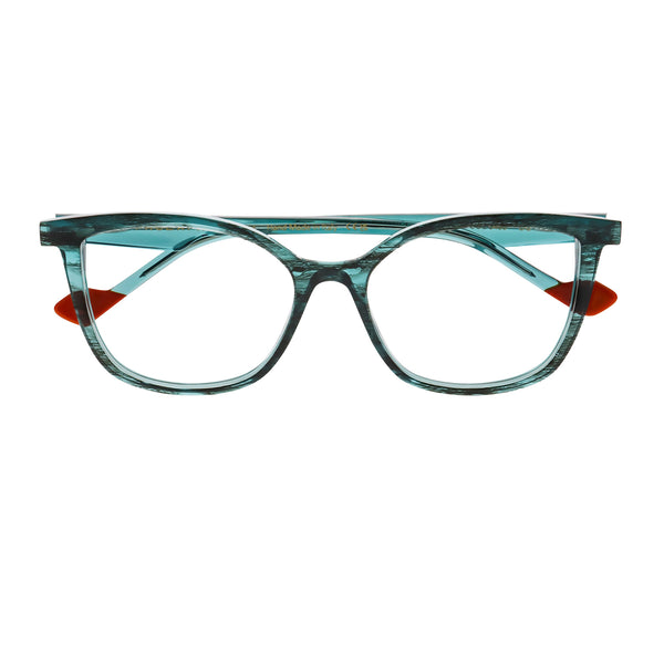 Face A Face - Hanna 3 - 0486 - Ocean Blue / Orange - Rectangle - Cat-eye - Plastic - Acetate - Eyeglasses