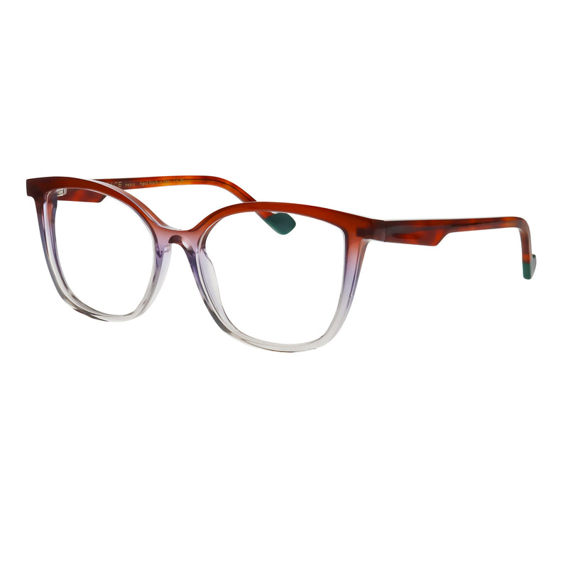 Face A Face - Hanna 3 - 4171 - Havana Fade / Green - Rectangle - Cat-eye - Plastic - Acetate - Eyeglasses