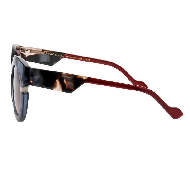 Face A Face - Kimono 2 - 4012 - Crystal Grey / Marble / Burgundy / Rose-Gradient Tinted Lenses - Butterfly - Rectangle - Plastic - Sunglasses