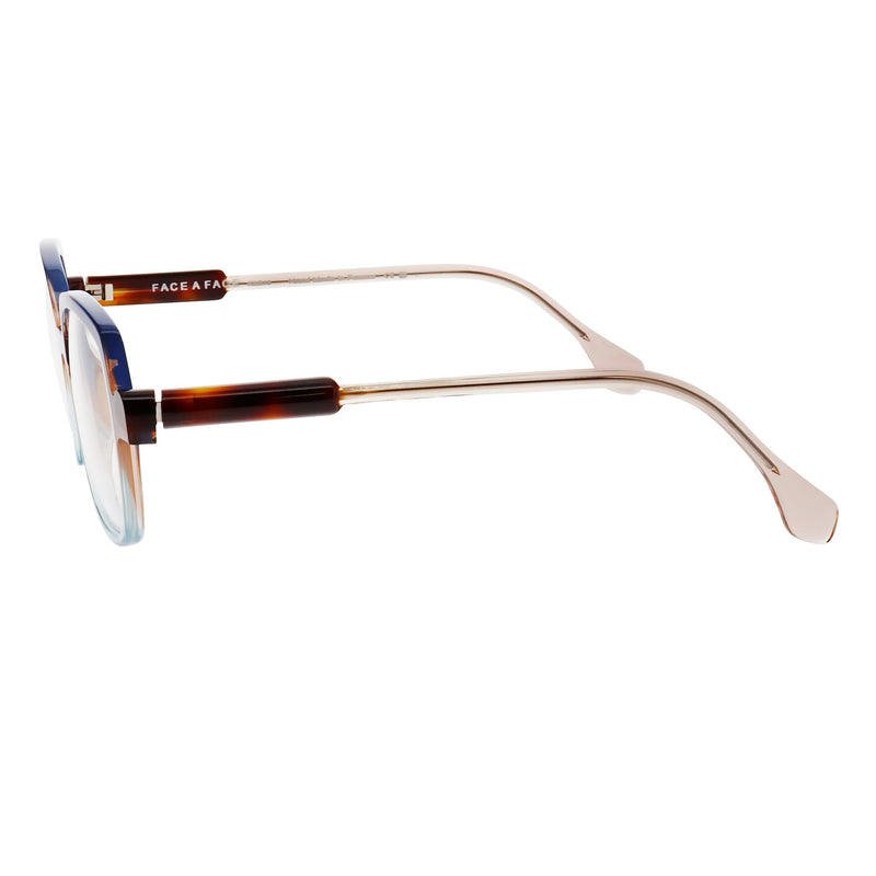 Face A Face - Kyoto 3 - 4176 - Blue / Brown / Crystal - Rectangle - Eyeglasses - Plastic