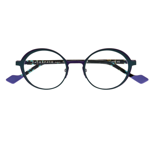 Face A Face - Nendo 1 - 9134 - Aquamarine / Purple - Round - Titanium - Eyeglasses