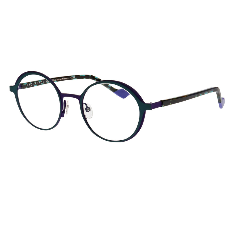 Face A Face - Nendo 1 - 9134 - Aquamarine / Purple - Round - Titanium - Eyeglasses