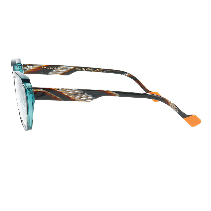 Face A Face - Nooks 1 - 0486 - Ocean Blue / Brown - Rectangle - Plastic - Acetate - Eyeglasses