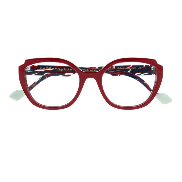 Face A Face - Nooks 1 - 2921 - Red / Blue - Rectangle - Plastic - Acetate - Eyeglasses