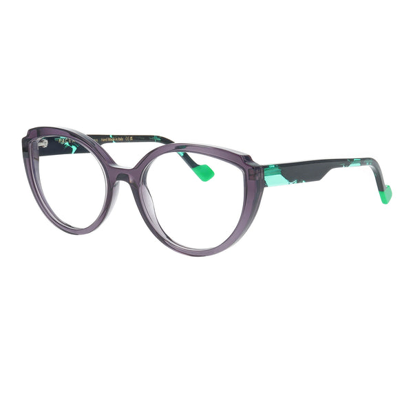 Face A Face - Nooks 2 - 203 - Purple / Green - Rounded Cat-eye - Cateye - Plastic - Acetate - Eyeglasses