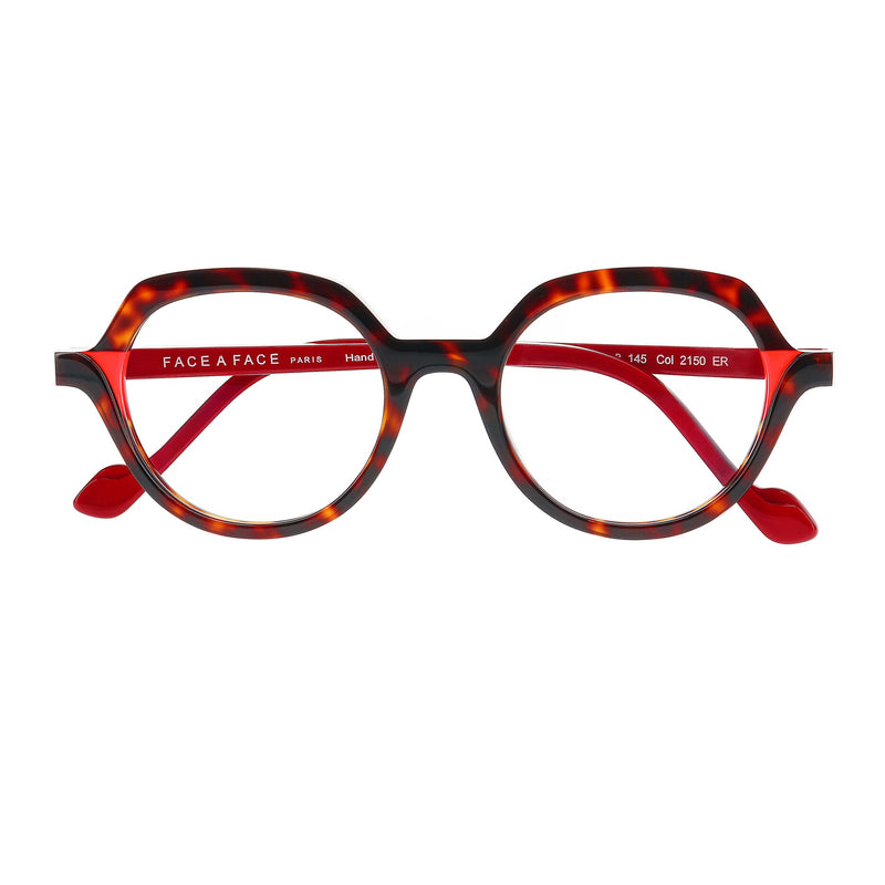 Face A Face - Orborn 1 - 2150 - Havana / Red - Round - Modified Round - Plastic - Acetate - Eyeglasses