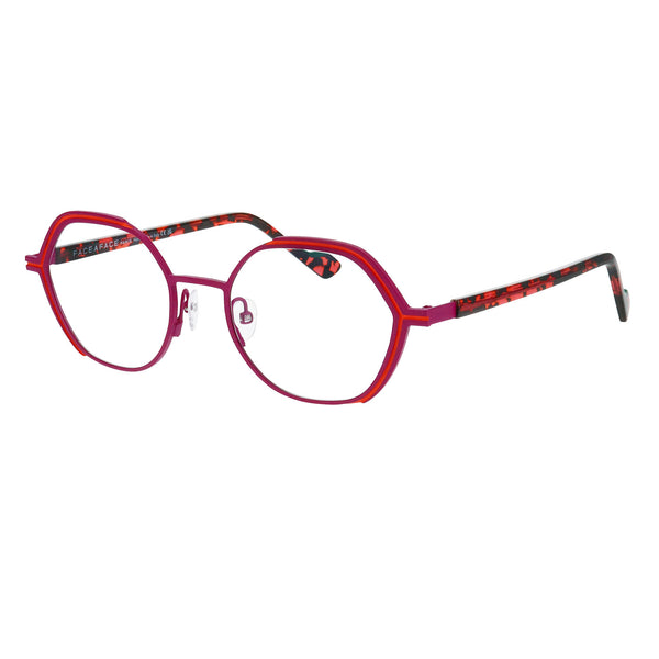 Face A Face - Reeds 1 - 9388 - Magenta / Red - Metal - Round - Eyeglasses