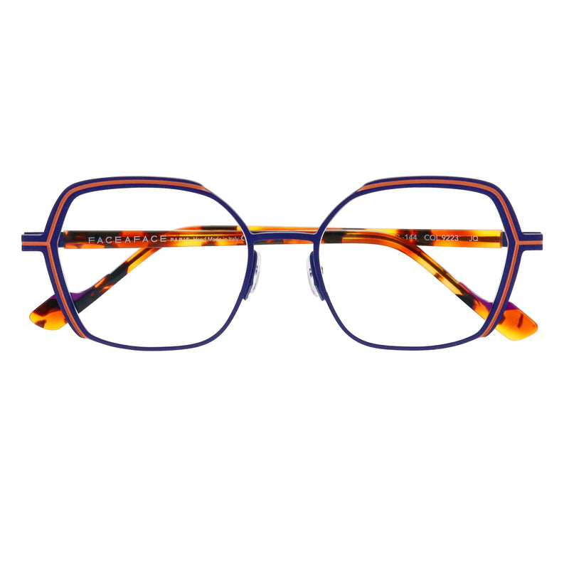 Face A Face - Reeds 3 - 9223 - Blue / Pink - Metal - Rectangle - Eyeglasses