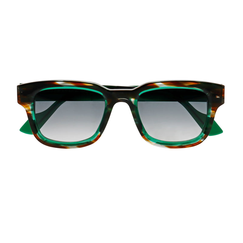 Face A Face - Shadow 2 - 487 - Tort / Green / Gradient-Grey Lenses - Rectangle - Sunglasses - Plastic